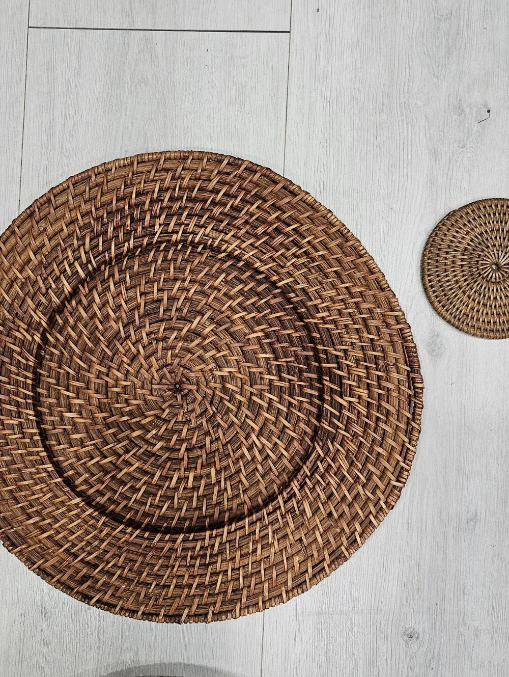 Rattan Round Wicker Woven Chargers 13
